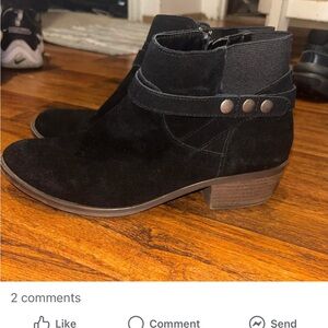 Kenzie Black Suede Ankle Booties